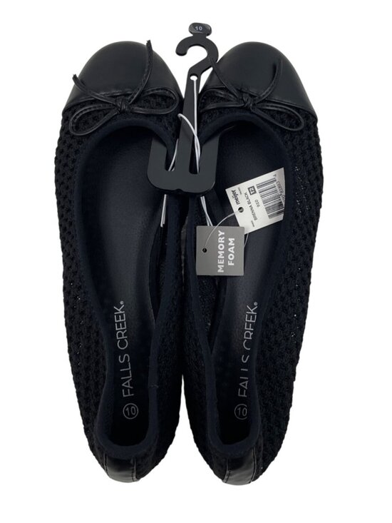 Falls Creek Shoes - Falls Creek Brenna Womens Size 10M Black Flats w/Memory Foam